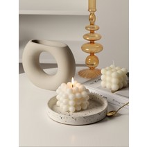 임산부캔들 아로마 테라피 캔들 향초 고급 인테리어, 루빅스 큐브 향초(장미)