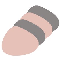 까사 재클린 양면 방수 가죽 식탁 테이블 매트 4p, 450 x 370mm, 핑크+다크 그레이