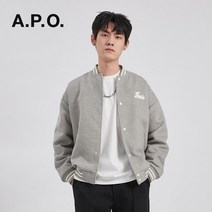 오프숄더 부드러운 심플 자수 야구점퍼 대학 과잠 야잠 커플 항공점퍼 오버핏 간절기 아우터 바람막이