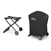 웨버(Weber) 바베큐 스토브 BBQ 그릴 Q 휴대용 카트 Q1250에 대응 대 테이블[일본 정규품 2년 보증] 6557 & 바베큐 스토브 BBQ 그릴 Q1000&2000 시리즈용 프리미엄 그릴 커버 [일본 정규품] 구입, 상세페이지 참조