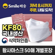 크린숨 플러스 황사마스크 KF80 개별포장 50매