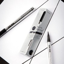 몬드로우 리퀴드 아이라이너 붓펜 타입 1mL, 붓펜 아이라이너 1ml (블랙), 1개