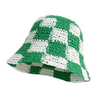 여름 새 수제 크로 셰 뜨개질 비치 모자 한국어 짧은 brimmed 양동이 모자 여성 쇼핑 어부 모자 패션 할로우 파나마