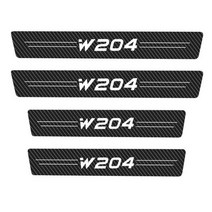 자동차 스크래치 방지 문턱 보호용 4X 스티커 벤츠용 벤츠 W204 클래스 보호 카본 스타일린, 4피스 W204, 해외