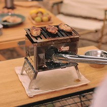 불멍화로대 숯불 접이식 감성 화로대 야외 스토브 스테인레스 스틸 미니 휴대용 장작 히터, 없음