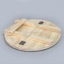 6879-부페용 나무뚜껑 4호 : 500x460x20 여닫이뚜껑 주문제작 원목뚜껑 가마솥뚜껑 육수통뚜껑