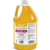 Cliganic 호호바 오일 GMO 프리 벌크 갤런 3.8L(128온스) | 100% 순수 천연 냉압착 비정제 헥산 프리 모발 및 얼굴용 329904, 128 Fl Oz (Pack of 1)