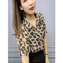 레오파드셔츠 호피 호피모늬셔츠 레오파드셔츠블라우스 셔츠 패턴셔츠 호피무늬 패턴 레오파드 셔츠 남방 숏