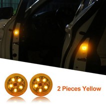 원격 시동 경보기 1/2/4Pcs 문 열림 안전 경고 범용 LED 충돌 방지 램프 깜박이 알람 주차, 11 2 PCS  Yellow, 11 2 PCS  Yellow, 한개옵션1