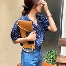 메이킹유 반팔 카라넥 루즈핏 여름셔츠 1528레틸블라우스