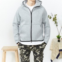 네오프렌 캐주얼 테크 후드집업 자켓
