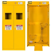 위험물 저장소 약품보관함 양문형 과학실 안전 수납함, 노란색 이중 캐비닛+경보알람