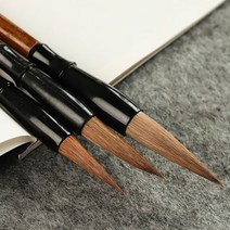 문항명필 서예 캘리그라피 동양화 입문용 연습용 낭호필 붓 세트 3종, 낭호필 3종