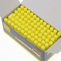 하고로모 Fulltouch 탄산형광 분필 단색 칼라 혼합 특수코팅 분필 72본 1통, 형광분필 노랑