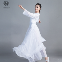 워십복 한국무용 풀치마 쉬폰 워십의상 몸찬양 흰색