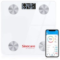 sinocare 체지방 측정기 주방 체중계 디지털 욕실 체중계 bmi 체성분 분석기 with smart phone app bluetooth, 체지방계
