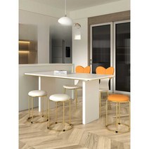 스툴 원형 미니멀 의자 화장대 보조 까페 인테리어 소품, 오프 화이트