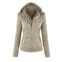 여자가죽자켓 Jacket Women Euro Hood zipper coat Leather clothing가죽자켓 여성