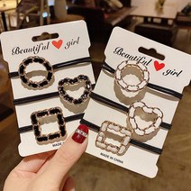 모던스타일 머리끈 6종세트 머리예쁘게묶기