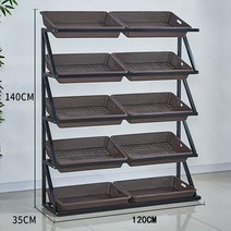 과일 매대 스탠드 선반 마트 진열대 전시대 4단 5단, 브라운 / 5단, 1개