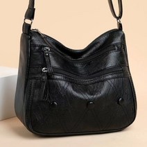 Chephie 50대엄마가방 대용량 인조가죽가방 크로스백