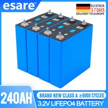 DIY 대용량 셀 등급 A Lifepo4 배터리 RV 버스바 포함 32V 240Ah 배터리 116PCs 12V 24V 36V 48V 신제품, 4.16pcs
