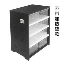 파충류 인큐베이터 애완용 파충류 캐비닛 계단식 사육장 도마뱀 거미 테라리움, 검정색문이없는난방패드