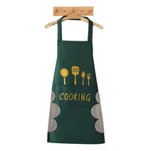 확대 포켓 만화 패턴 방수 오일 방지 Pinafore 홈 킹 요리 청소 턱받이 PVC 여성 커피 주방 앞치마, 2WQ-46508-006