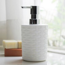 바스클립 라탄 플라스틱 물비누통, 색상:화이트, 단품