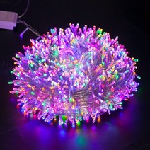 LED 작은 조명 깜박이는 다채로운 변색 야외 홈 크리스마스 봄 빛 축제 장식 네온 불빛, [플러그인리모콘]150미터1500등, 여덟 가지 색