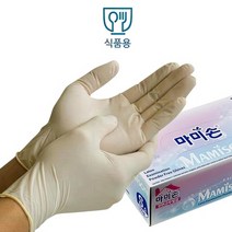 마미손 천연 1회용 식품용 라텍스장갑 100매 안전 청소용 김장 요리 청소, 상세페이지 참조, 상세페이지 참조