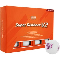 넥센 슈퍼 디스턴스 V2 무광 고반발 골프공 2피스 12p, 화이트, 1세트