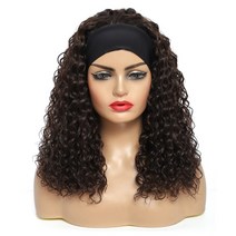 XTRESS Synthetic Headband Wigs Medium Water Wave Ombre Brown Colored Glueless Hair Wig For Black Women Heat Resistant Fiber, 03 Water Wave 20inches, 1개