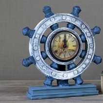 유럽식 장식품 복고 악기 시계 모형 장식품 창의 가구 공예품 생일 선물, G155-1 블루