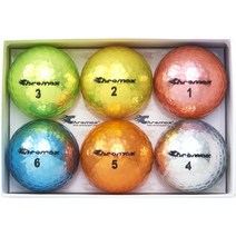 크로맥스 메탈릭 M5 컬러 골프공(6개 팩) 모둠, 컬러풀