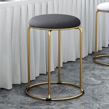 홈 바의자 Moder Stool Living Room Spare Round Home Fiture Light Luxury Vanity Chair Iron Upholstered Lei, [09] G CL Dark gray
