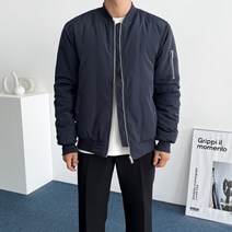 데일트 남자 네이비 카키 오버핏 웰론 MA-1 항공 패딩 점퍼 블루종