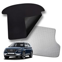 미로카매트 현대 싼타페 고무 방수 트렁크매트 3타입, 3열+트렁크 확장형 매트, 스틸블랙, 싼타페 더프라임 F/L(15년~18년)