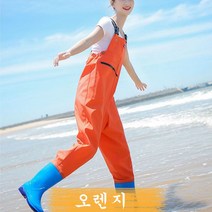 Makone 남여공용 낚시 해루질장비 가슴장화 갯벌체험옷 전신장화, 오렌지