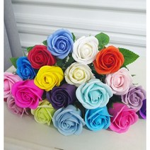 [플라라] 비누꽃 모음 (장미 카네이션) 시들지 않는 향기로움 1송이 낱개 판매, 21. 빨강(카네이션)