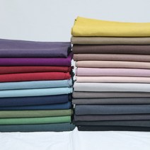 [원단쟁이] 대폭 11수린넨 바이오워싱 코튼린넨 리버스 25color E, 블랙