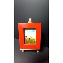 빨간꽃액자 인테리어소품, 액자