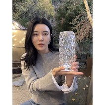 (국내배송)부부램프 C타입충전 다이아몬드 램프 조명 카르텔 무드등 카페인테리어조명 크리스탈 로즈 무드스탠드, 1개