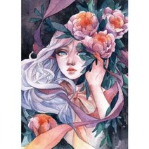 Diy 다이아몬드 자수 그림 풀 스퀘어 라운드 일러스트 소녀 초상화 시리즈 모자이크 세트 휴일 선물 홈 데코 신제품, Square 80x100cm, XYR153