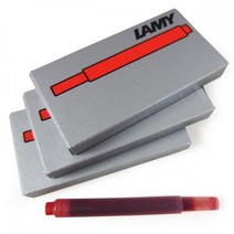 LAMY Ramie Lamy Fountain Pen 카트리지 잉크 1 박스 5 상자 x 3 Box Set Red Lt10red (빨간색), 1개, 상품명참조