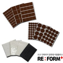 리폼플러스 긁힘방지패드 원형 사각 총6종외 밀림방지패드 4종, 1개, 문닫힘완충스티커 고무쿠션 투명