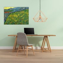 [천삼백케이] [런던드라마아트] 명화 캔버스 액자 고흐 그림 봄밀 들판에 해돋이 13