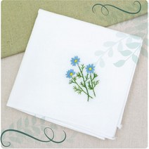토이앤스티치/손수건 자수패키지 들꽃 손수건 4 모든재료포함 도안 프랑스자수-DIY, 들꽃손수건 4-HJ-4004