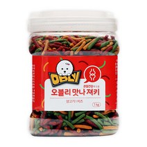 오블리 대용량 맛나져키 강아지 양고기+치즈 관절건강 모이스트 버거 간식 1kg