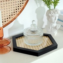 빈티지 소품 유리함 유리 보석함, 웨이브
